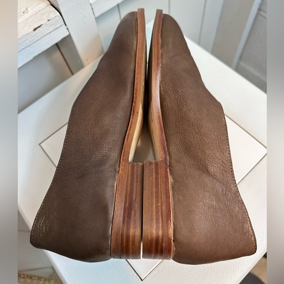 Sole Society Soft Leather Loafers Flats Brown Women’s Size 9.5 Open Sides - Picture 4 of 8
